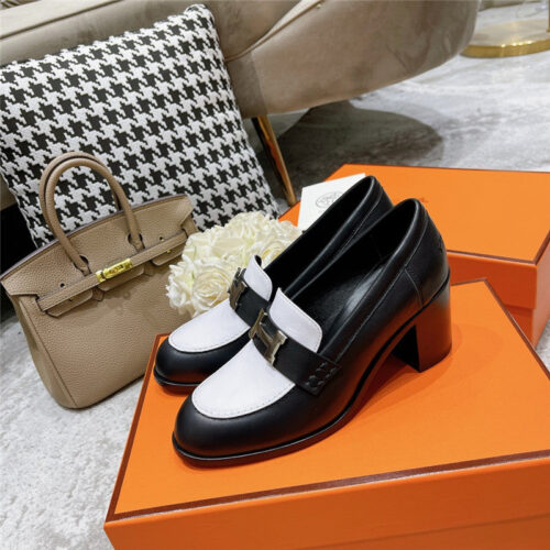 High Quality Luxury Hermes Dauphine Mid Heel Mules product detail