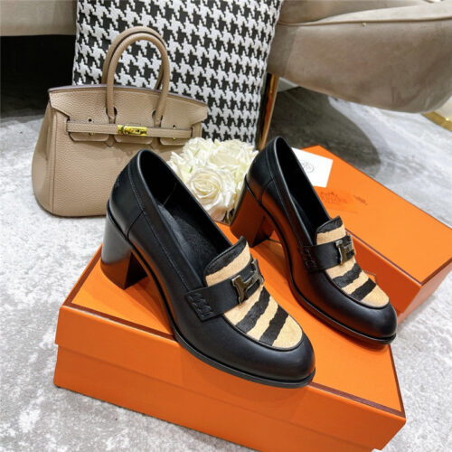 High Quality Luxury Hermes Dauphine Mid Heel Mules – Style 59779