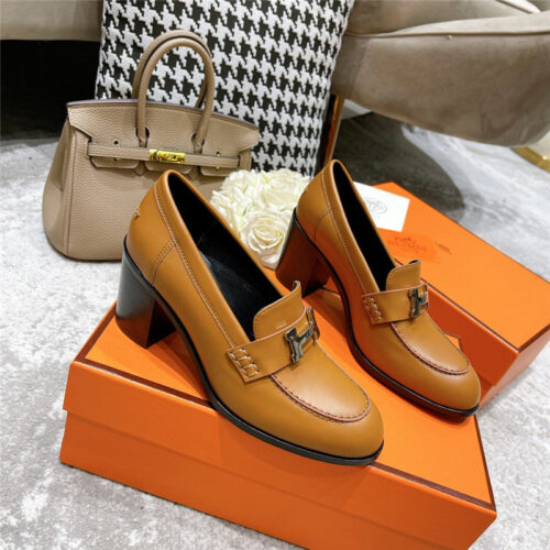 High Quality Luxury Hermes Dauphine Mid Heel Mules – Style 90851