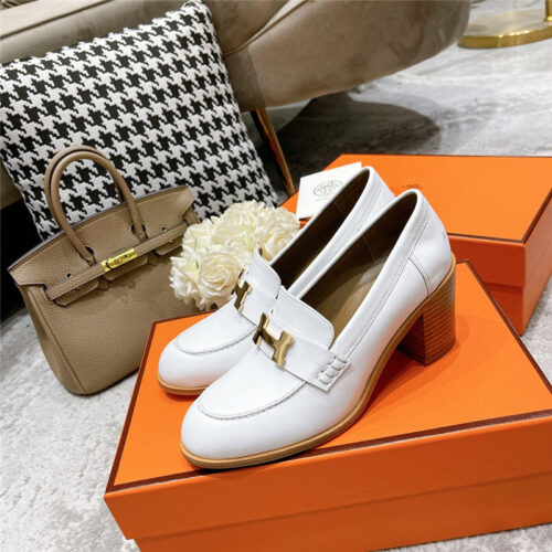 High Quality Luxury Hermes Dauphine Mid Heel Mules – Style 64867 alternate view