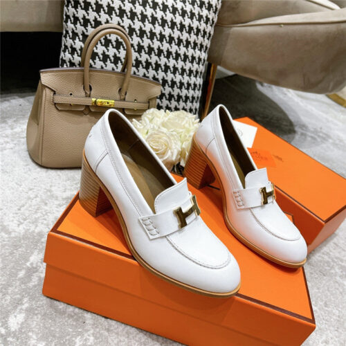 High Quality Luxury Hermes Dauphine Mid Heel Mules – Style 64867