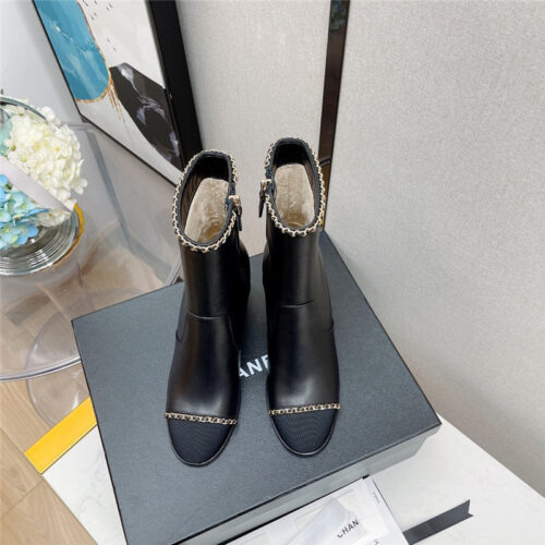 High Quality Luxury Chanel Chain Ankle Boots alternate view