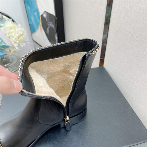 High Quality Luxury Chanel Chain Ankle Boots – Style 93222 product detail