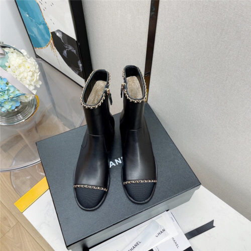 High Quality Luxury Chanel Chain Ankle Boots – Style 93222 product detail