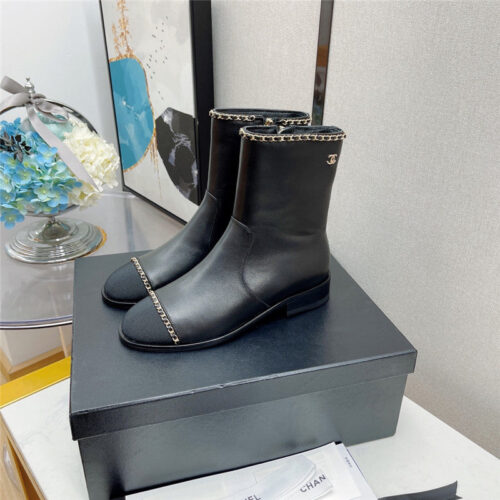 High Quality Luxury Chanel Chain Ankle Boots – Style 93222