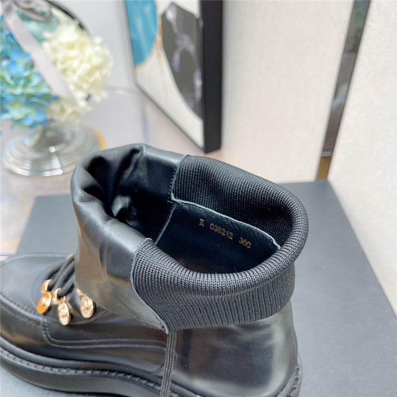 High Quality Luxury Chanel Platform Lace-Up Martin Boots product detail