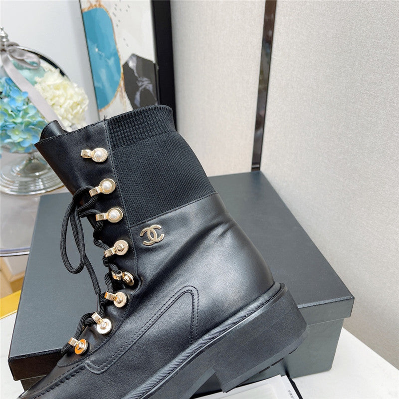 High Quality Luxury Chanel Platform Lace-Up Martin Boots product detail