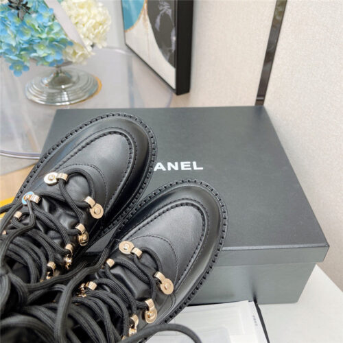 High Quality Luxury Chanel Platform Lace-Up Martin Boots product detail