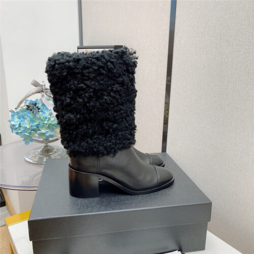 High Quality Luxury Chanel Thick Heel Ankel Boots product detail