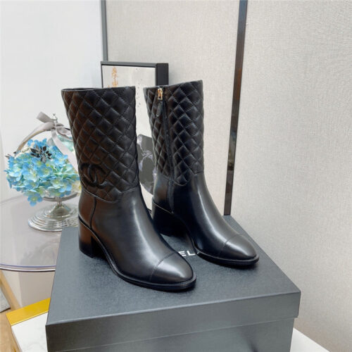 High Quality Luxury Chanel Platform Lace-Up Martin Boots – Style 51334