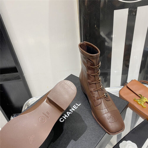 High Quality Luxury Chanel Ankle Boots Womens – Style 21350 product detail