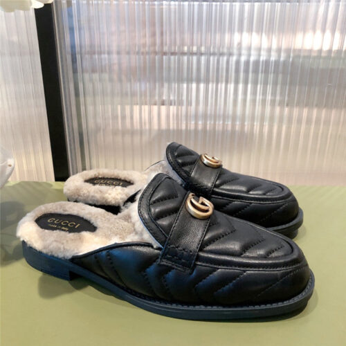 High Quality Luxury Gucci GG Wool Slippers – Style 56883 product detail