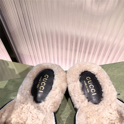 High Quality Luxury Gucci GG Wool Slippers – Style 56883 product detail
