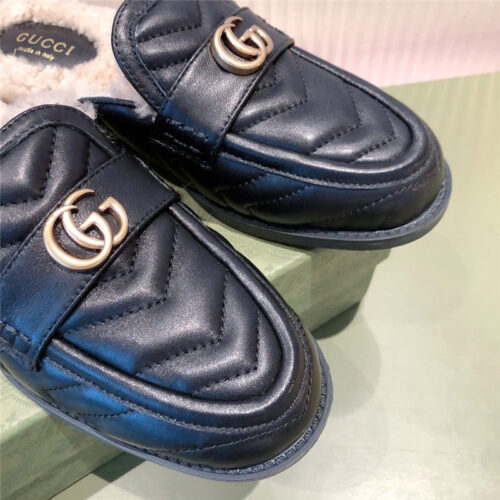 High Quality Luxury Gucci GG Wool Slippers – Style 56883 product detail