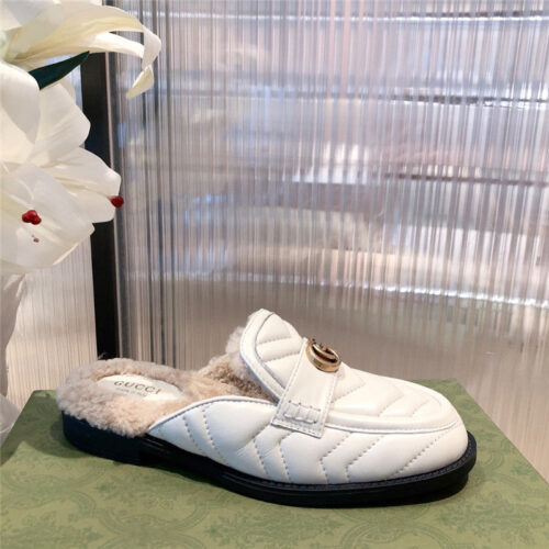 High Quality Luxury Gucci GG Wool Slippers product detail