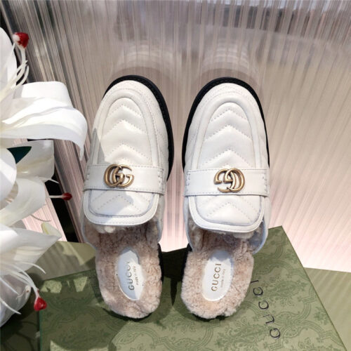 High Quality Luxury Gucci GG Wool Slippers product detail