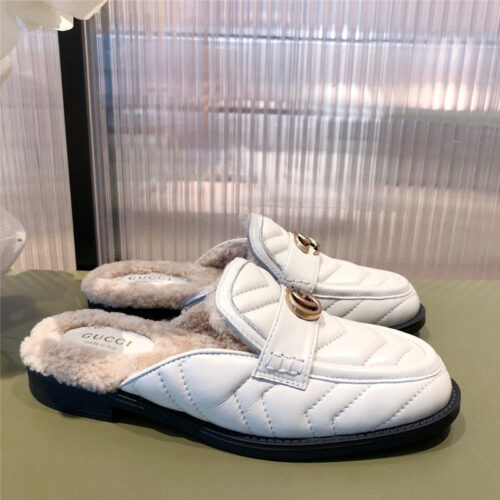 High Quality Luxury Gucci GG Wool Slippers product detail