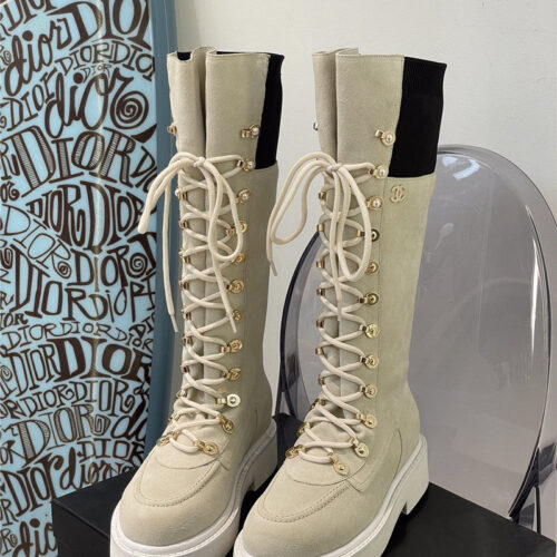 High Quality Luxury Chanel Classic Long Boots – Style 28998 alternate view