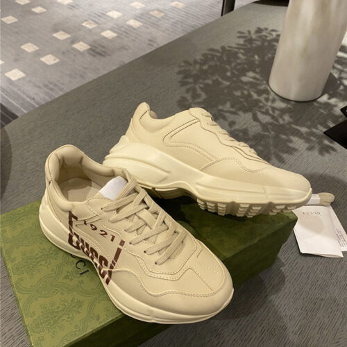 High Quality Luxury Gucci Womens Rhyton Leather Sneakers – Style 14995 alternate view