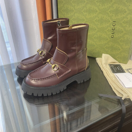 High Quality Luxury Gucci Horsebit Ankle Boots – Style 73171
