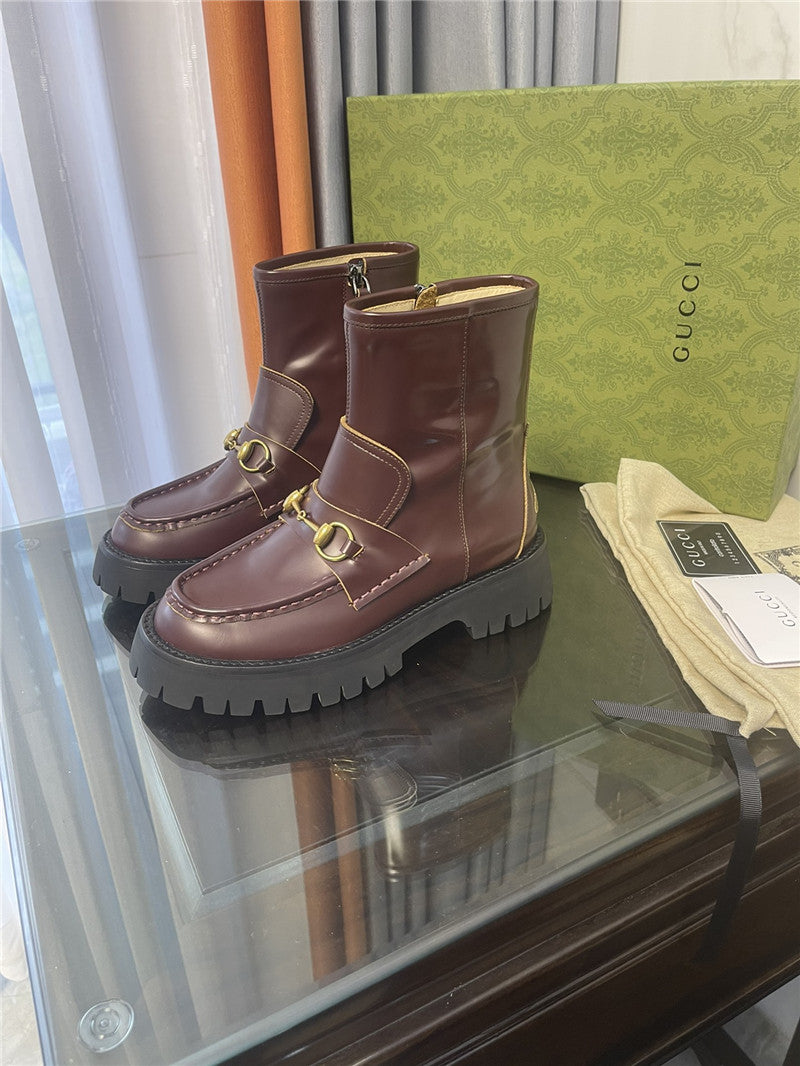High Quality Luxury Gucci Horsebit Ankle Boots – Style 73171
