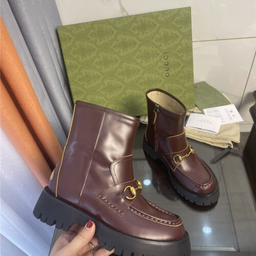High Quality Luxury Gucci Horsebit Ankle Boots – Style 73171 product detail