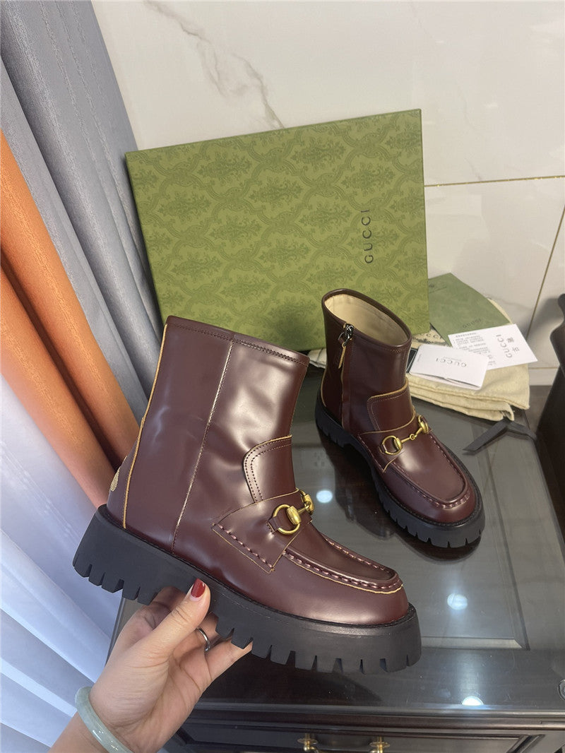 High Quality Luxury Gucci Horsebit Ankle Boots – Style 73171 product detail