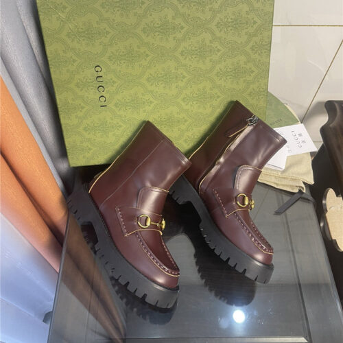 High Quality Luxury Gucci Horsebit Ankle Boots – Style 73171 product detail