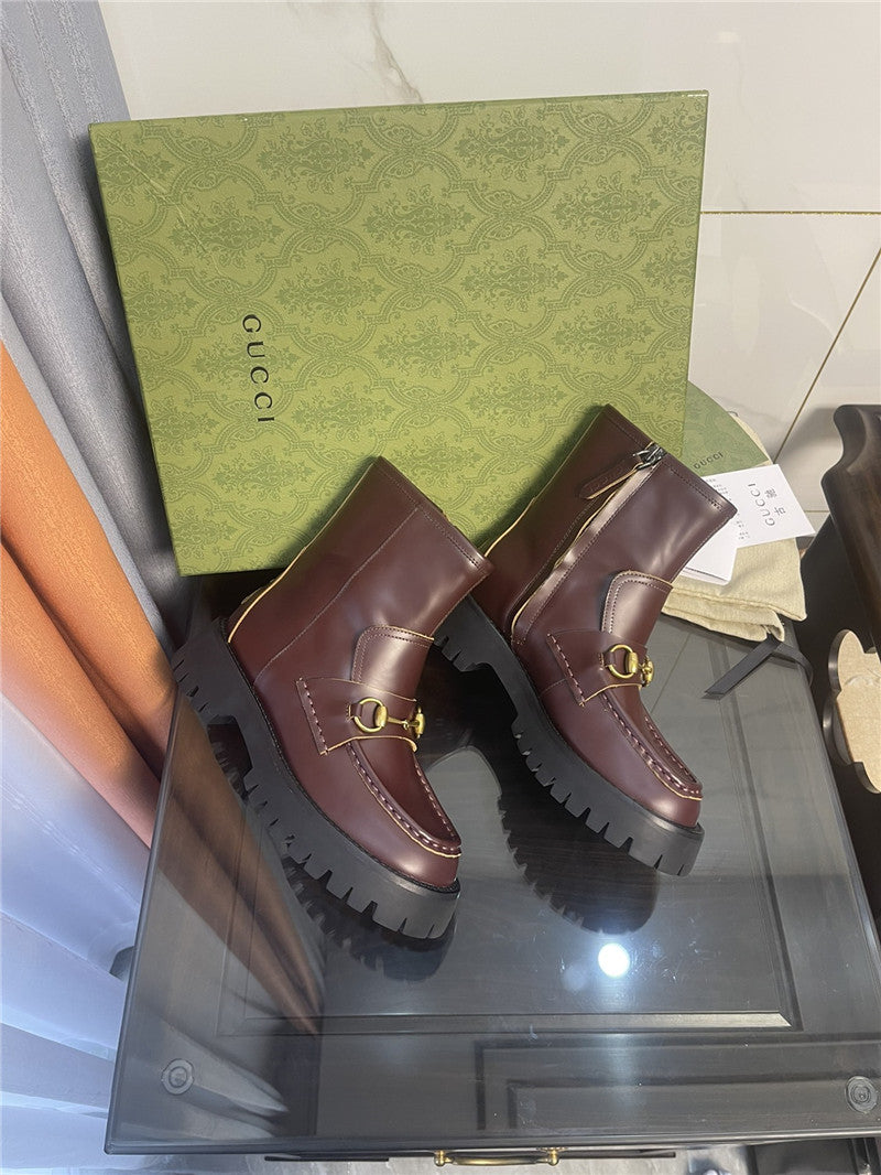 High Quality Luxury Gucci Horsebit Ankle Boots – Style 73171 product detail