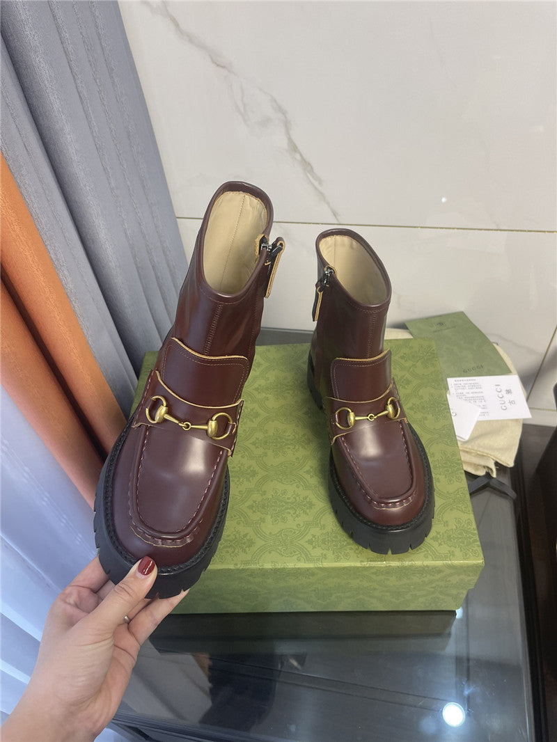 High Quality Luxury Gucci Horsebit Ankle Boots – Style 73171 product detail