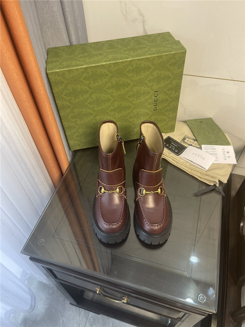 High Quality Luxury Gucci Horsebit Ankle Boots – Style 73171 product detail