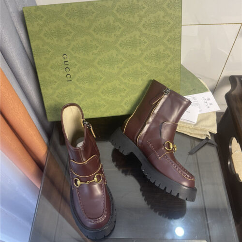 High Quality Luxury Gucci Horsebit Ankle Boots – Style 73171 product detail