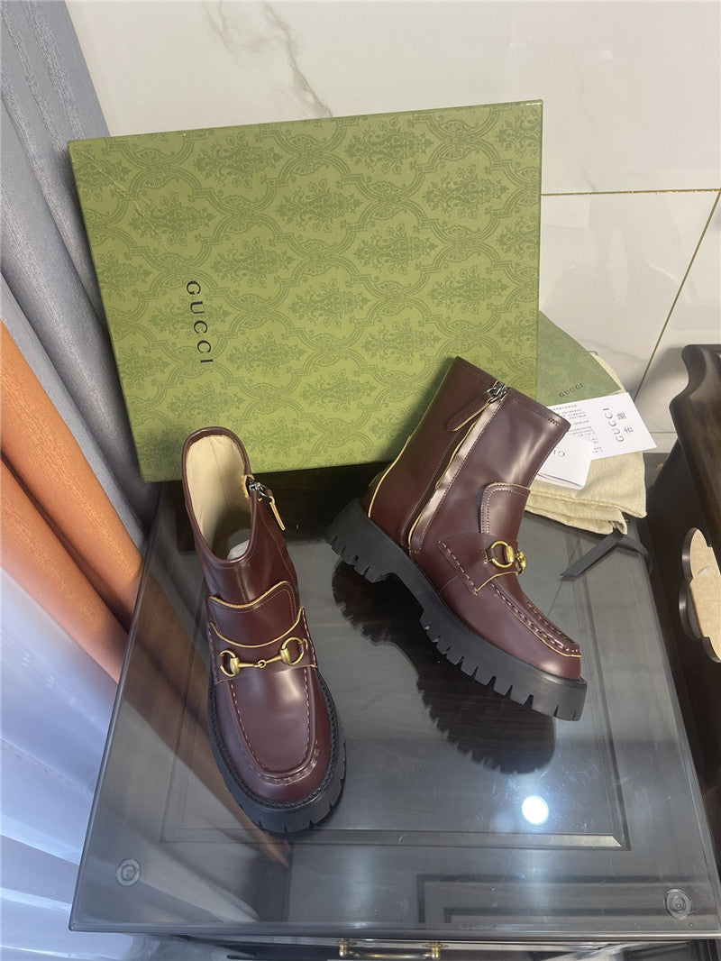 High Quality Luxury Gucci Horsebit Ankle Boots – Style 73171 product detail