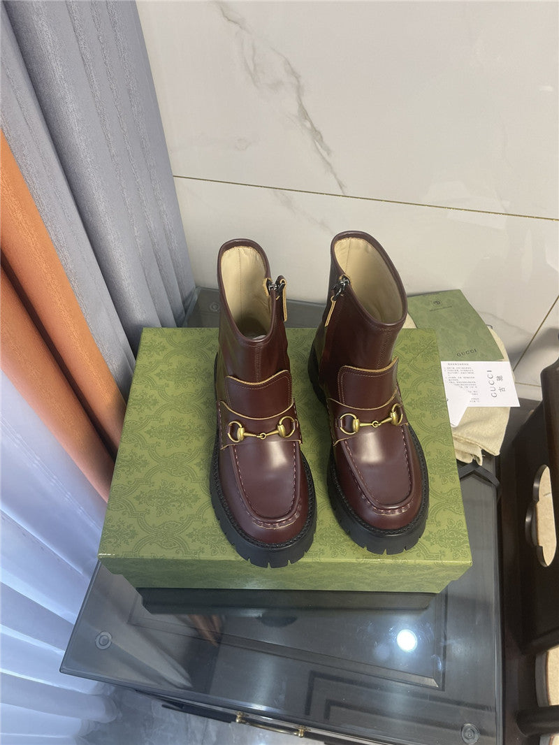 High Quality Luxury Gucci Horsebit Ankle Boots – Style 73171 product detail