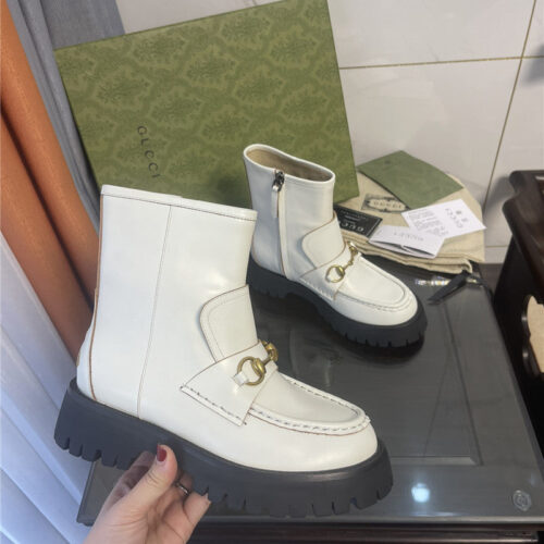 High Quality Luxury Gucci Horsebit Ankle Boots – Style 05939 product detail