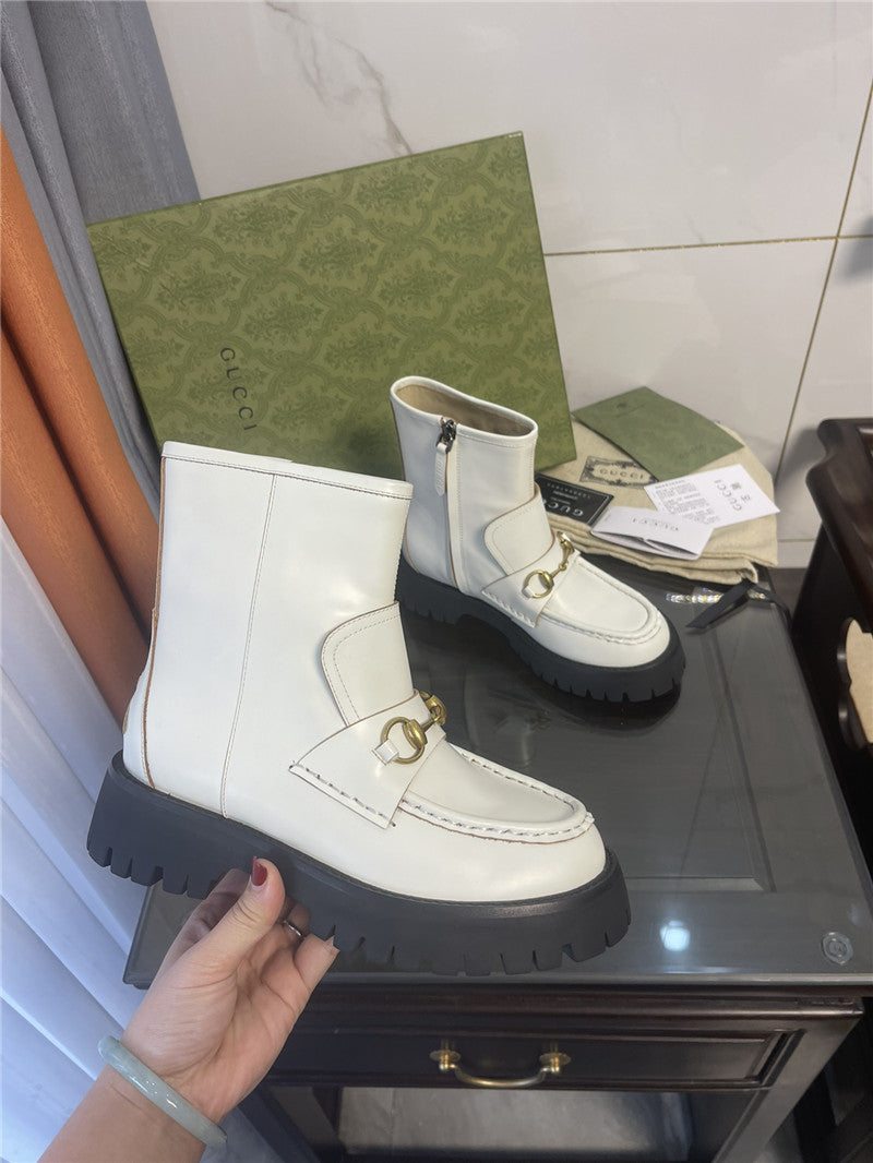 High Quality Luxury Gucci Horsebit Ankle Boots – Style 05939 product detail