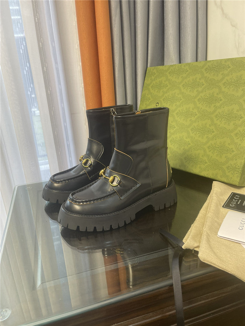 High Quality Luxury Gucci Horsebit Ankle Boots – Style 71475