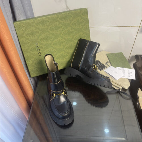 High Quality Luxury Gucci Horsebit Ankle Boots – Style 71475 product detail