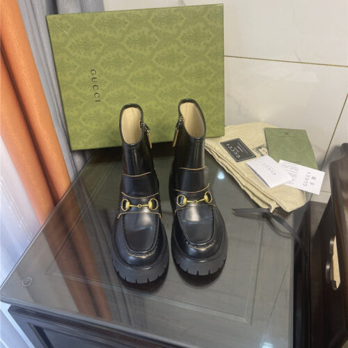 High Quality Luxury Gucci Horsebit Ankle Boots – Style 71475 alternate view