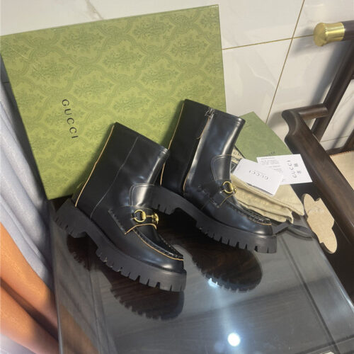 High Quality Luxury Gucci Horsebit Ankle Boots – Style 71475 product detail