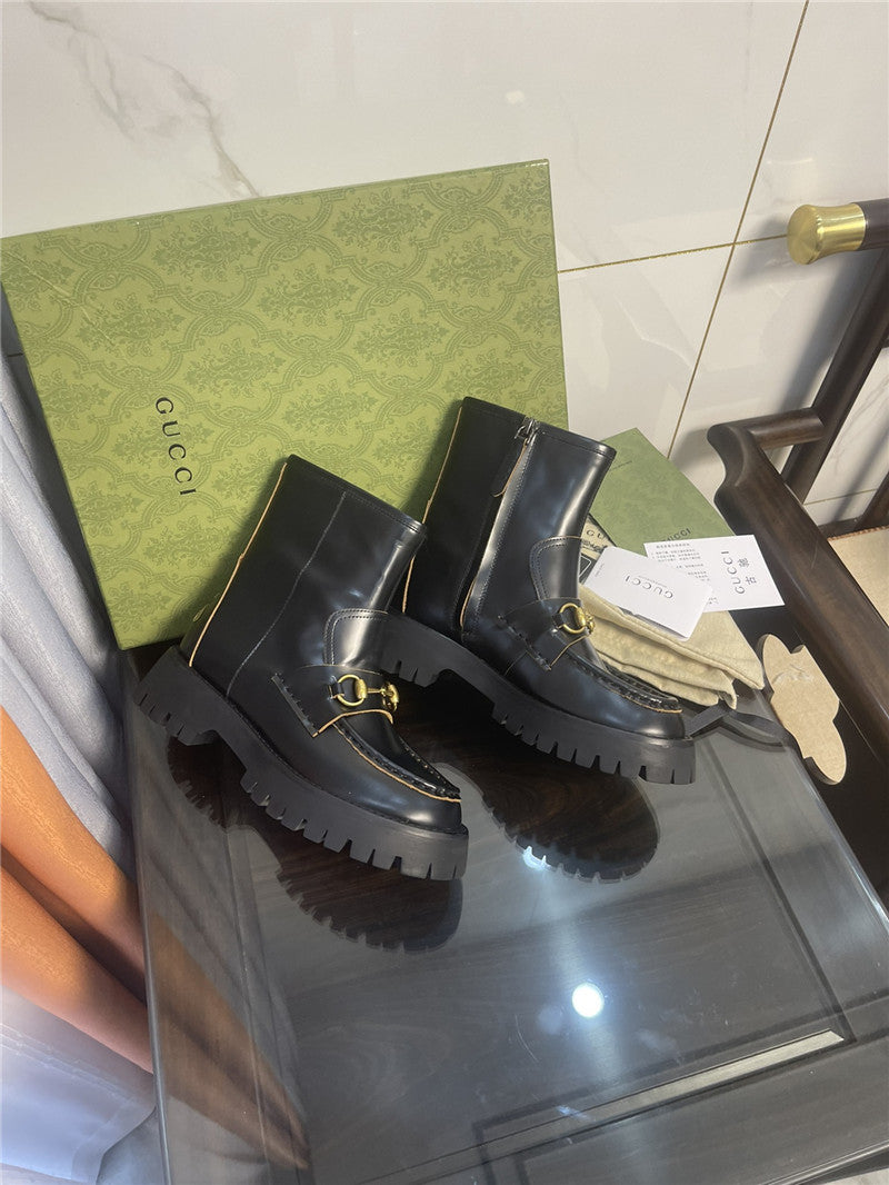 High Quality Luxury Gucci Horsebit Ankle Boots – Style 71475 product detail
