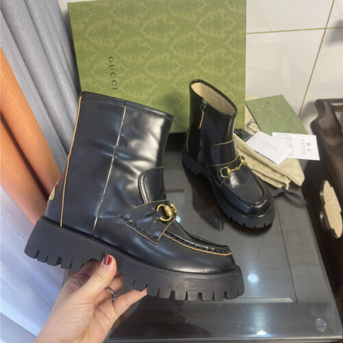 High Quality Luxury Gucci Horsebit Ankle Boots – Style 71475 product detail