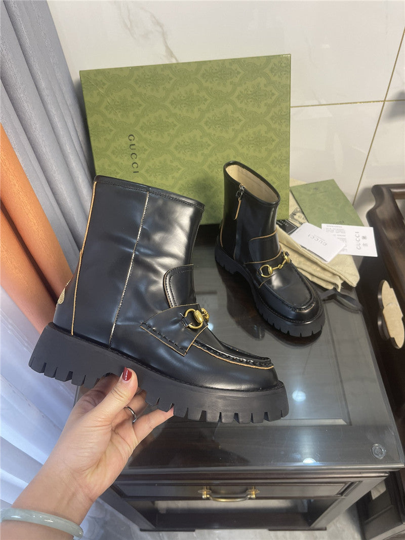 High Quality Luxury Gucci Horsebit Ankle Boots – Style 71475 product detail