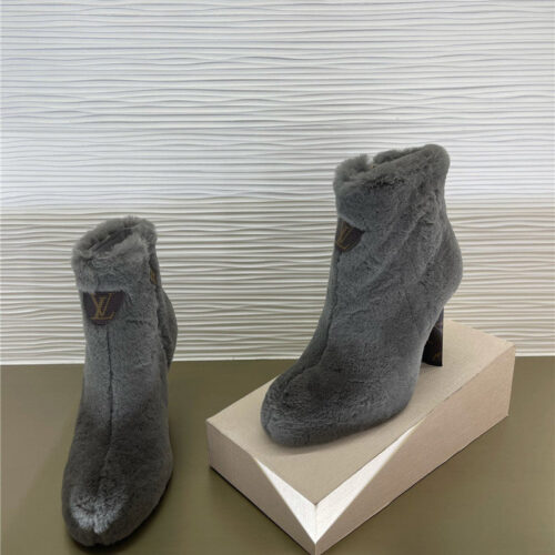 High Quality Luxury Louis Vuitton Rabbit Fur Ankle Boots – Style 36515 product detail