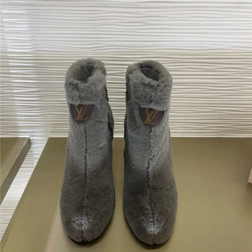High Quality Luxury Louis Vuitton Rabbit Fur Ankle Boots – Style 36515 product detail