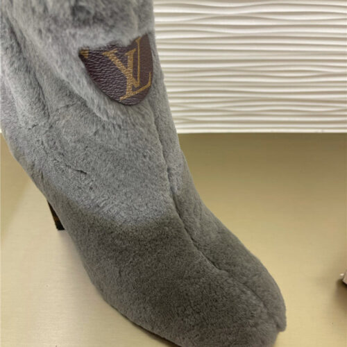 High Quality Luxury Louis Vuitton Rabbit Fur Ankle Boots – Style 36515 product detail