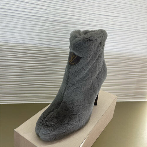 High Quality Luxury Louis Vuitton Rabbit Fur Ankle Boots – Style 36515 product detail