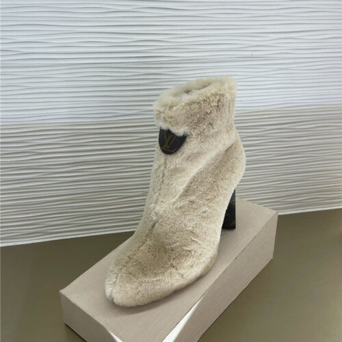 High Quality Luxury Louis Vuitton Rabbit Fur Ankle Boots product detail