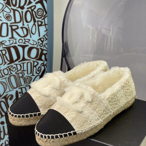 High Quality Luxury Chanel Fur Fisherman Shoes – Style 37446 alternate view