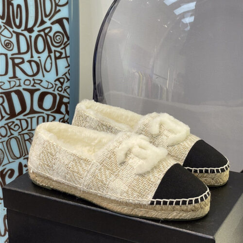 High Quality Luxury Chanel Fur Fisherman Shoes – Style 37446